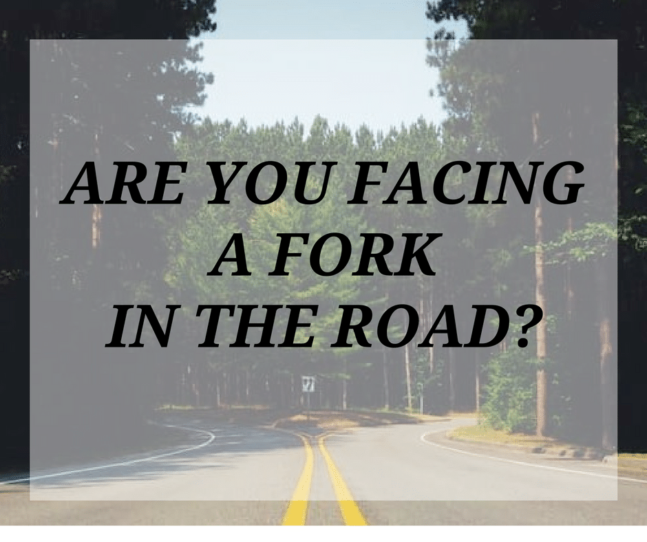 are you facing a fork in the road?
