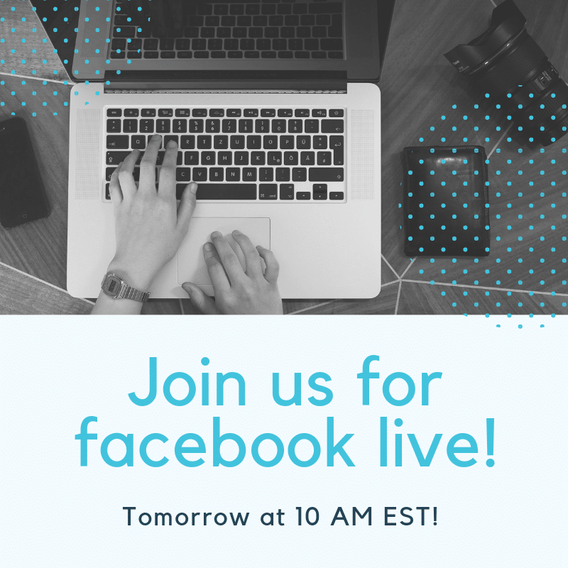 Join us for facebook live! Join us for facebook live!